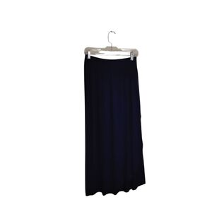 Chico's Women's 0 Navy Faux Wrap Stretchy Pull-on Elastic Waist Maxi Skirt